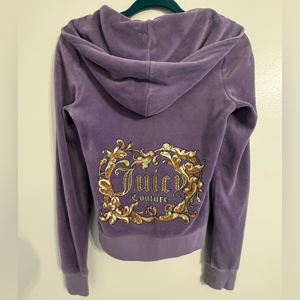 Vintage Juicy Couture. Juicy Couture logo with gold embellishments on the back